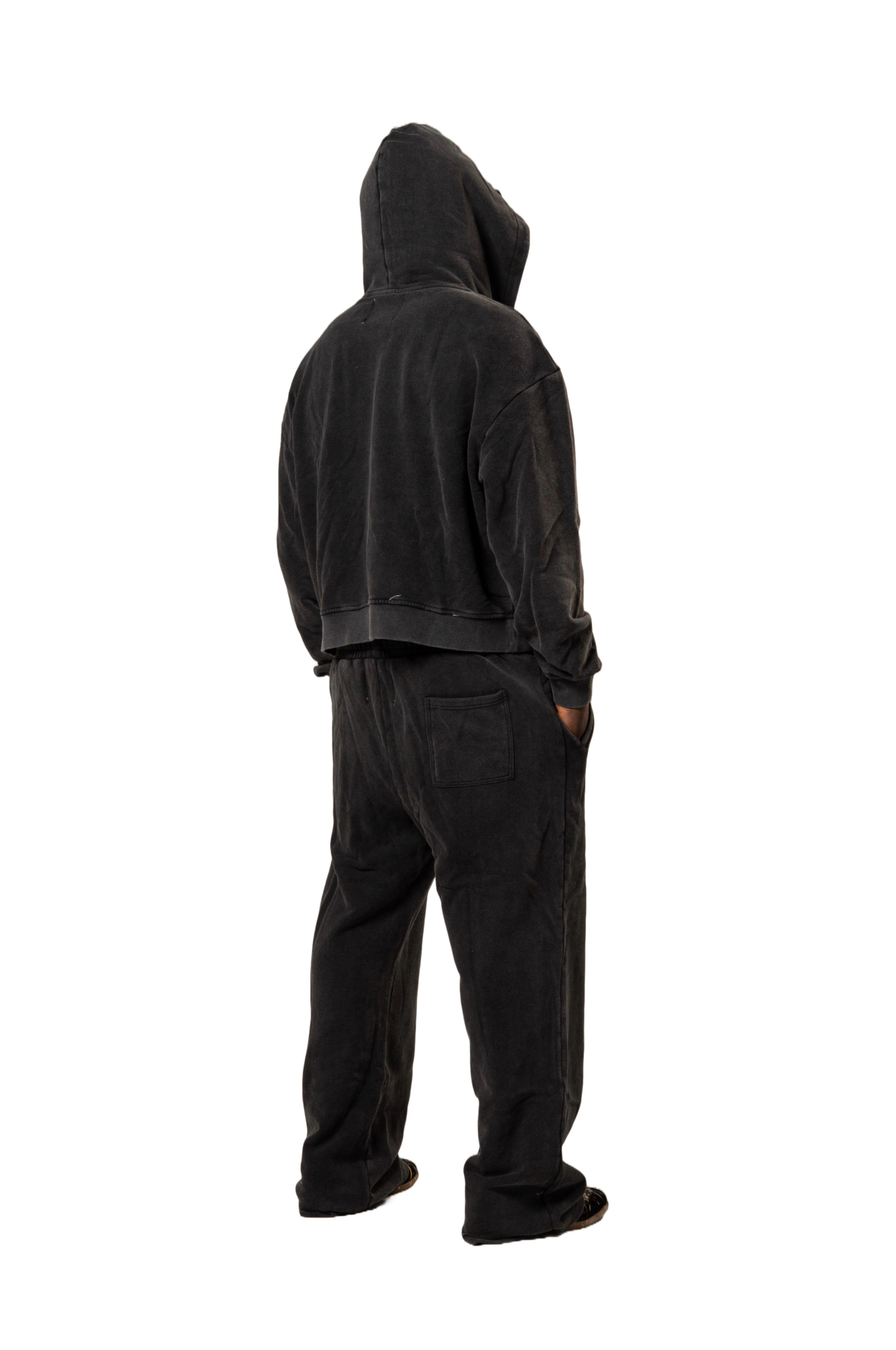 "MIBF" Washed Black Sweatpants